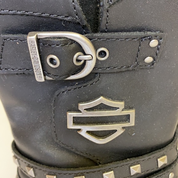 Harley-Davidson Adrian Black 8-Inch Boots size 7 - Picture 9 of 11